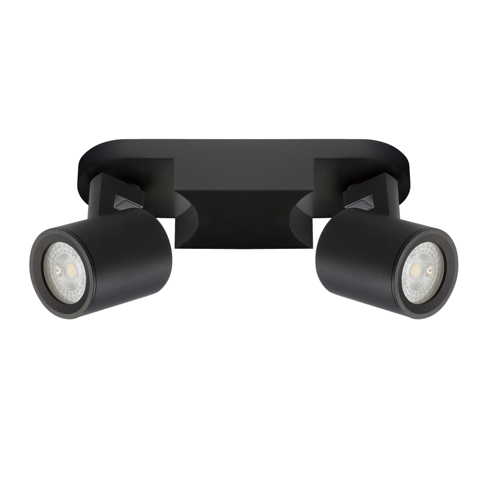 APLIQUE DOBLE 2 X GU10 NEGRO